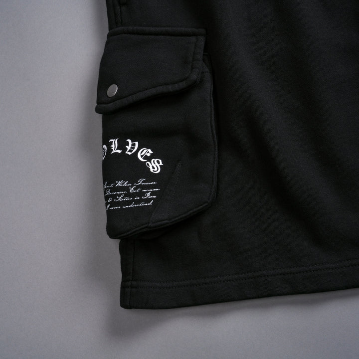 Chopper Batman Cornell Cargo Sweat Shorts in Black