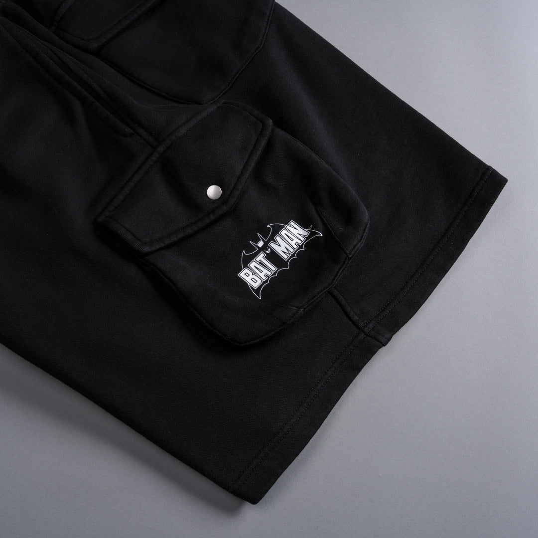 Chopper Batman Cornell Cargo Sweat Shorts in Black