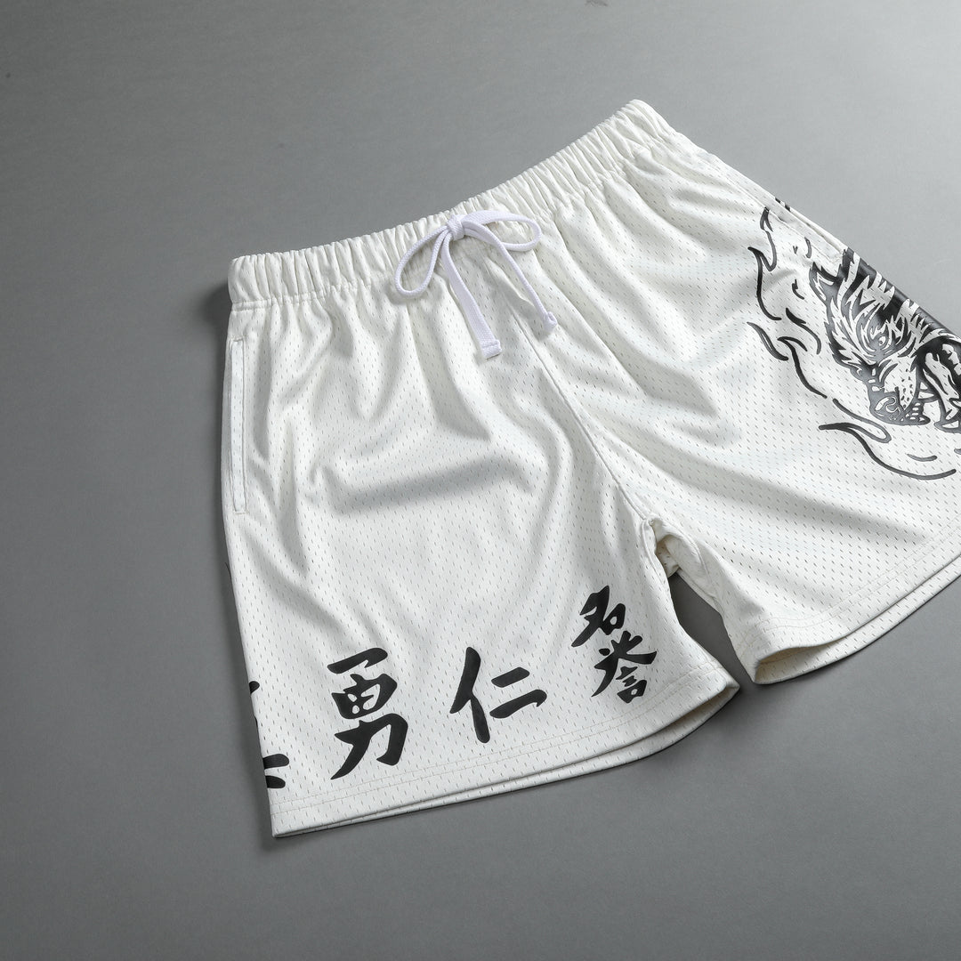 Burn 5" Mesh Shorts in Cream
