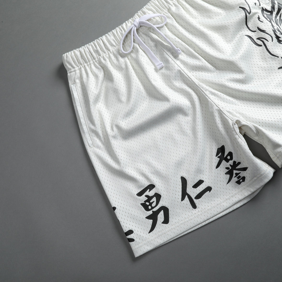 Burn 5" Mesh Shorts in Cream