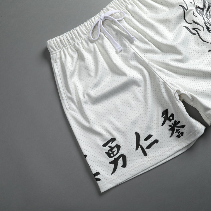 Burn 5" Mesh Shorts in Cream