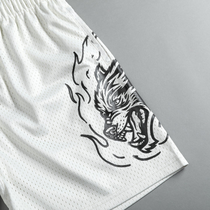 Burn 5" Mesh Shorts in Cream