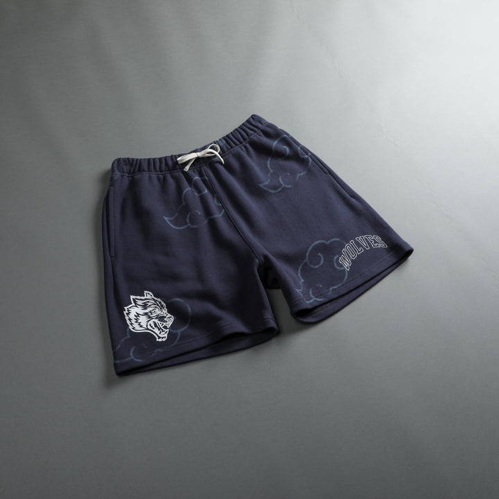 Loyal To The Clouds Post Lounge Sweat Shorts in Storm Blue