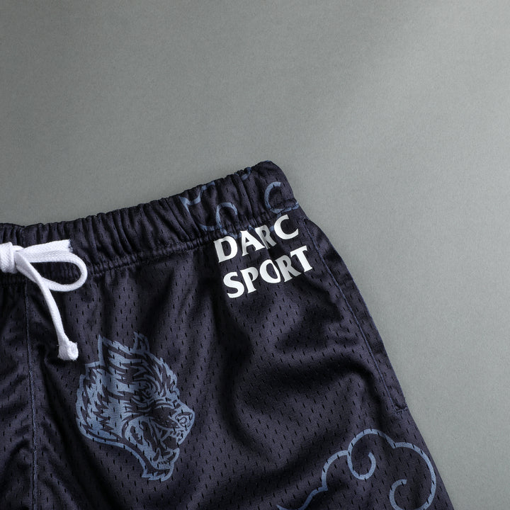 Wolf Clouds 5" Mesh Shorts in Storm Blue