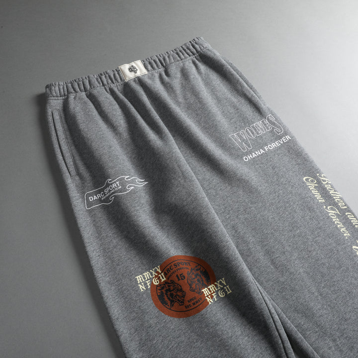 Life Moves Fast Premium Post Lounge Sweats in Athletic Gray