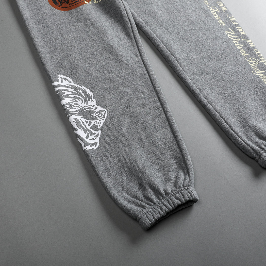 Life Moves Fast Premium Post Lounge Sweats in Athletic Gray