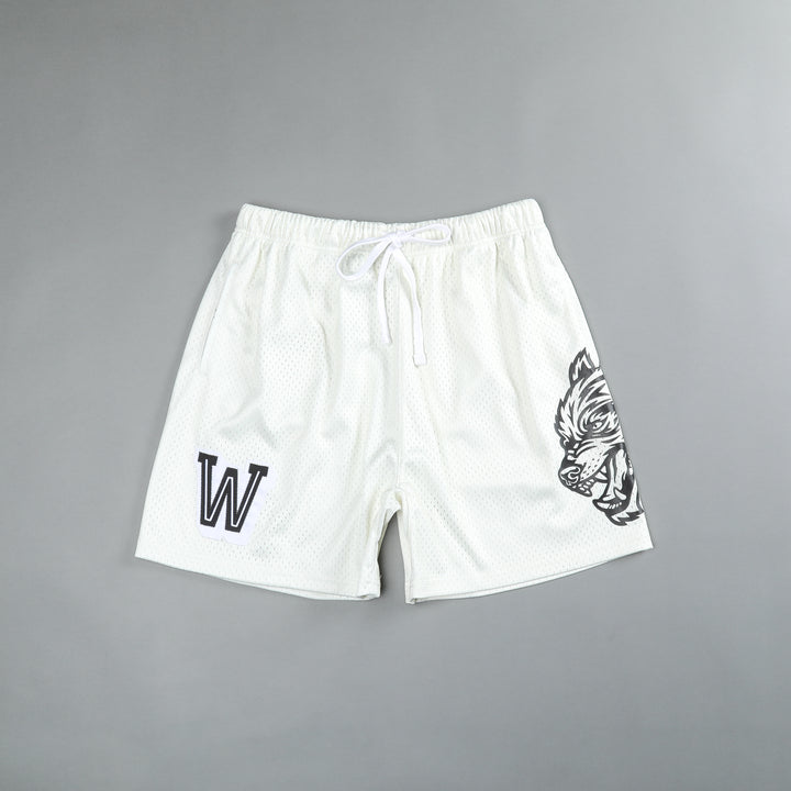 Vaughn Mesh Shorts in Cream
