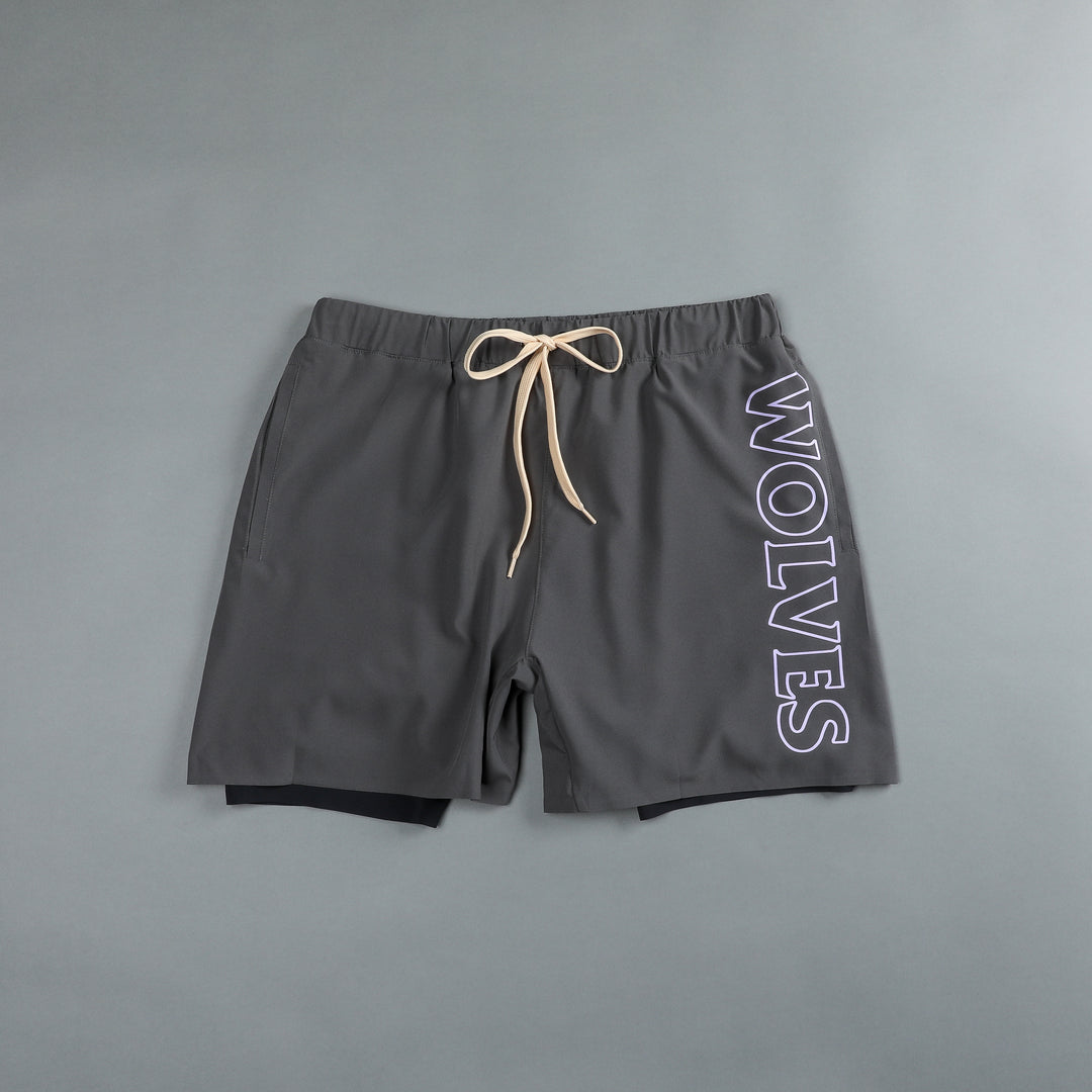 Hardcore Compression Shorts in Wolf Gray