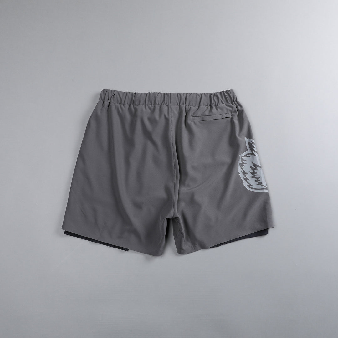 Pyramid V2 Compression Shorts in Wolf Gray