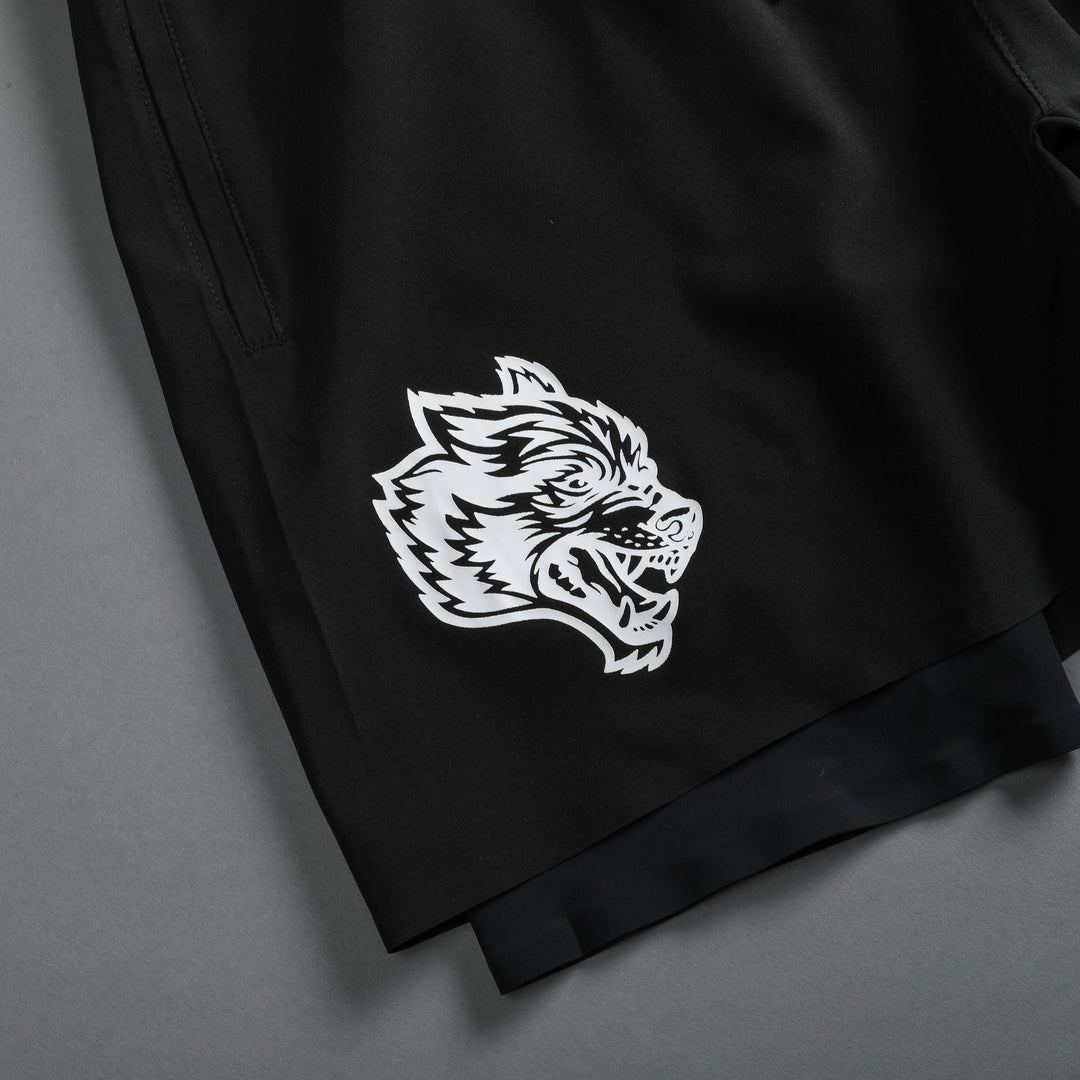 I Am The Storm Compression Shorts in Black