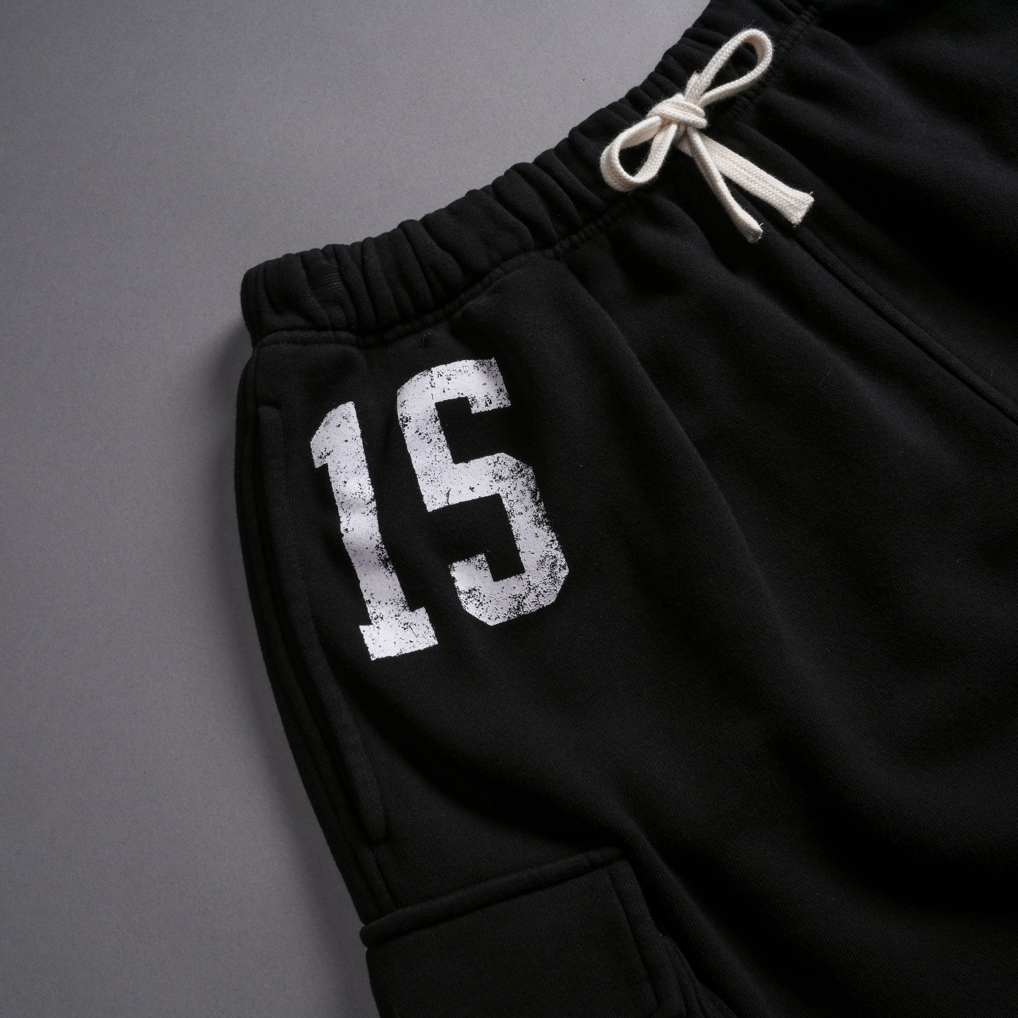 With Honor Cornell Cargo Sweat Shorts in Black