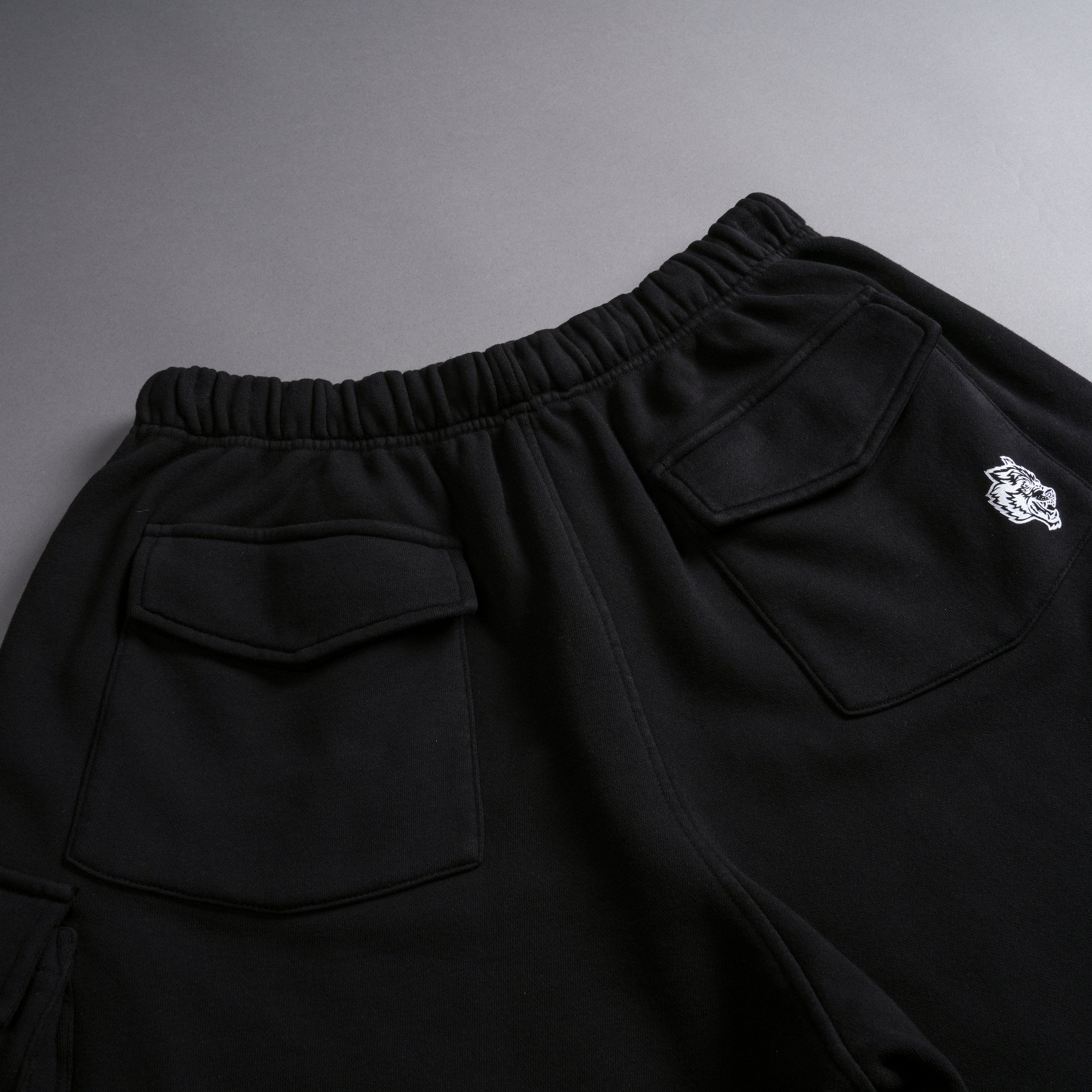 With Honor Cornell Cargo Sweat Shorts in Black