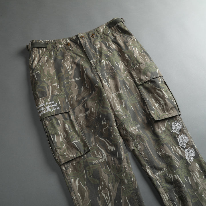 Cerberus Fatigue Bootcut Pants in Norse Camo