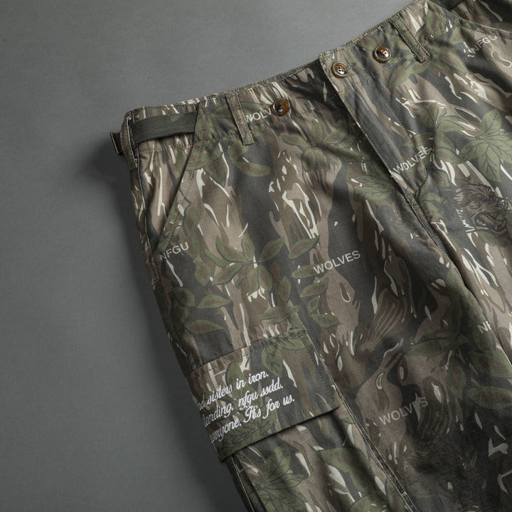 Cerberus Fatigue Bootcut Pants in Norse Camo