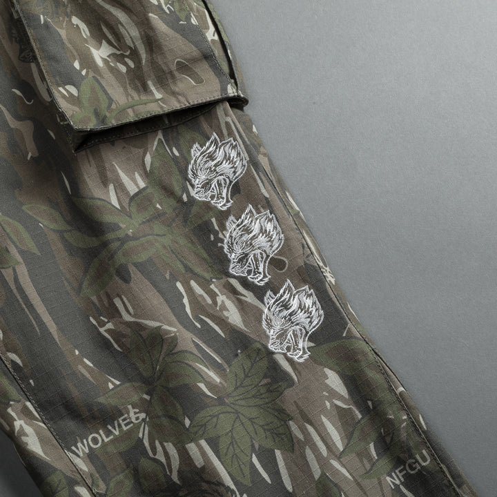 Cerberus Fatigue Bootcut Pants in Norse Camo