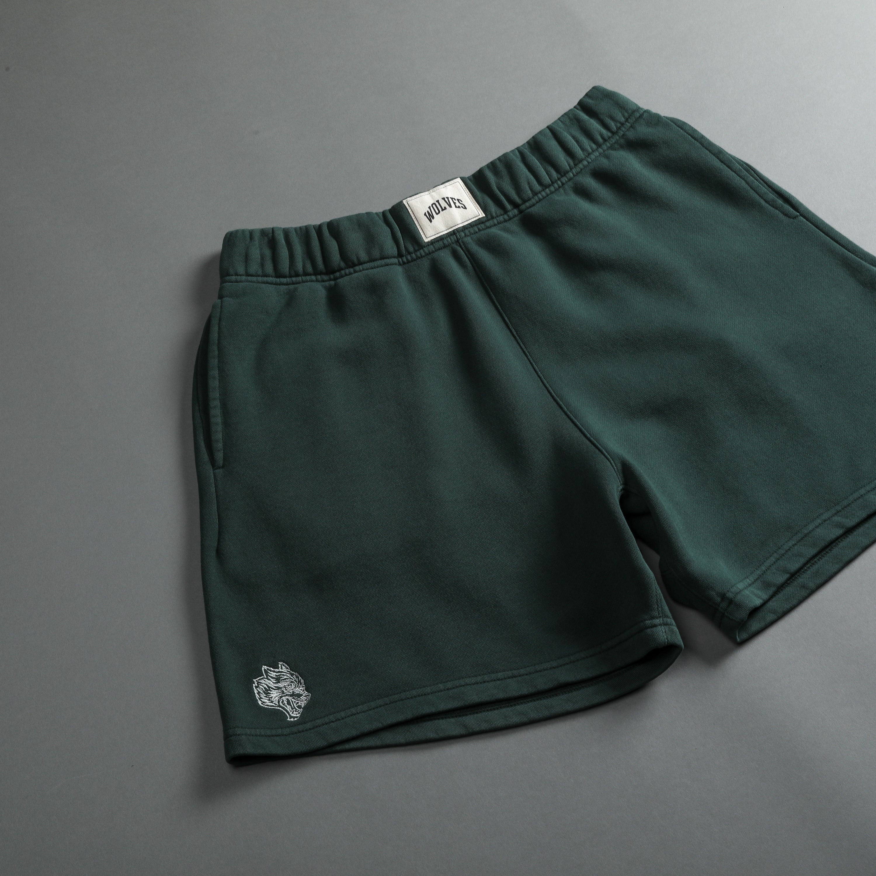 Dual Patch Liam Sweat Shorts in Norse Green