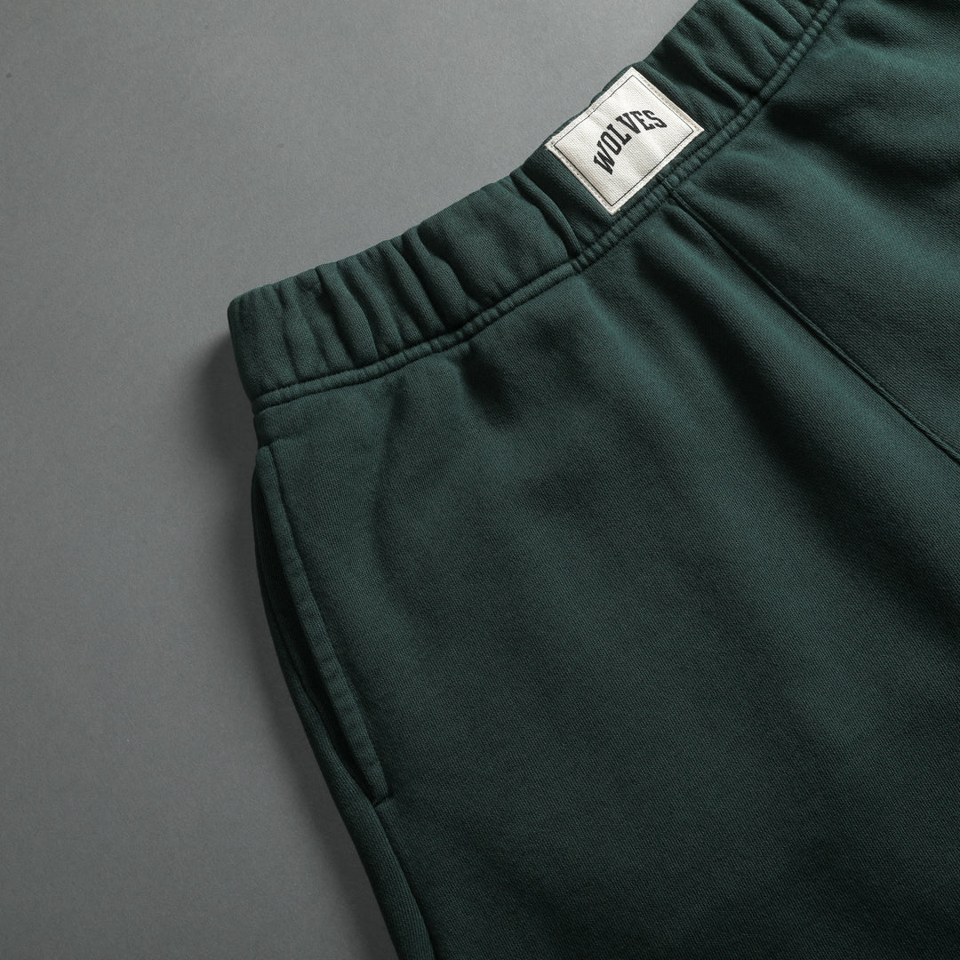 Dual Patch Liam Sweat Shorts in Norse Green
