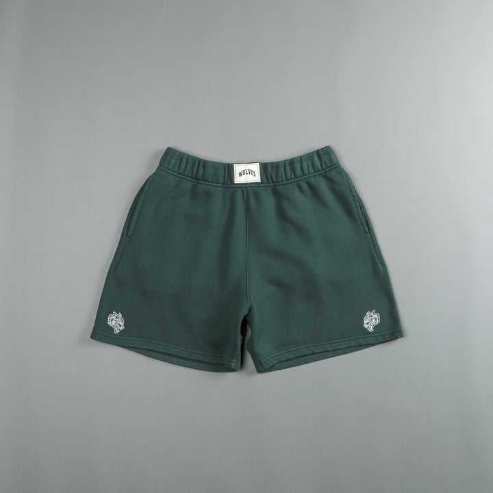 Dual Patch Liam Sweat Shorts in Norse Green