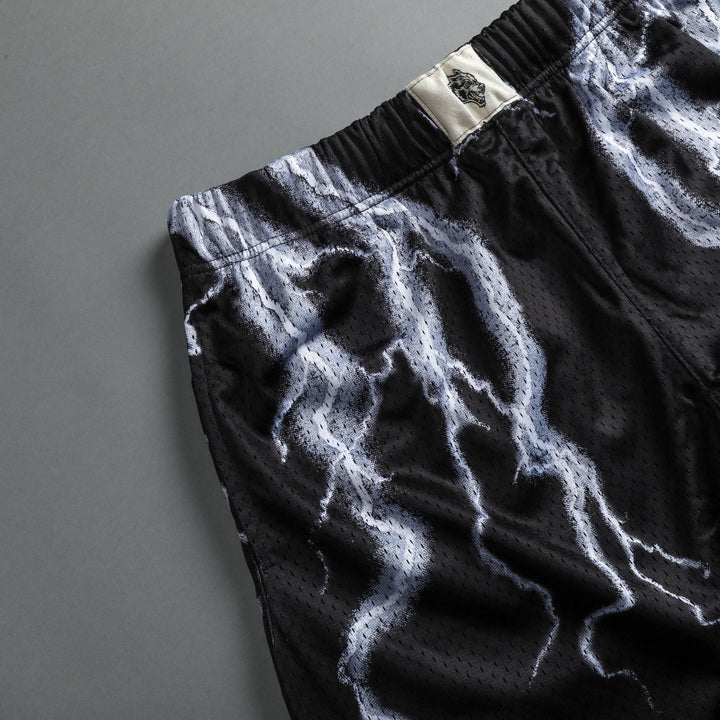 Above Us Patch Liam 5" Mesh Shorts in Black