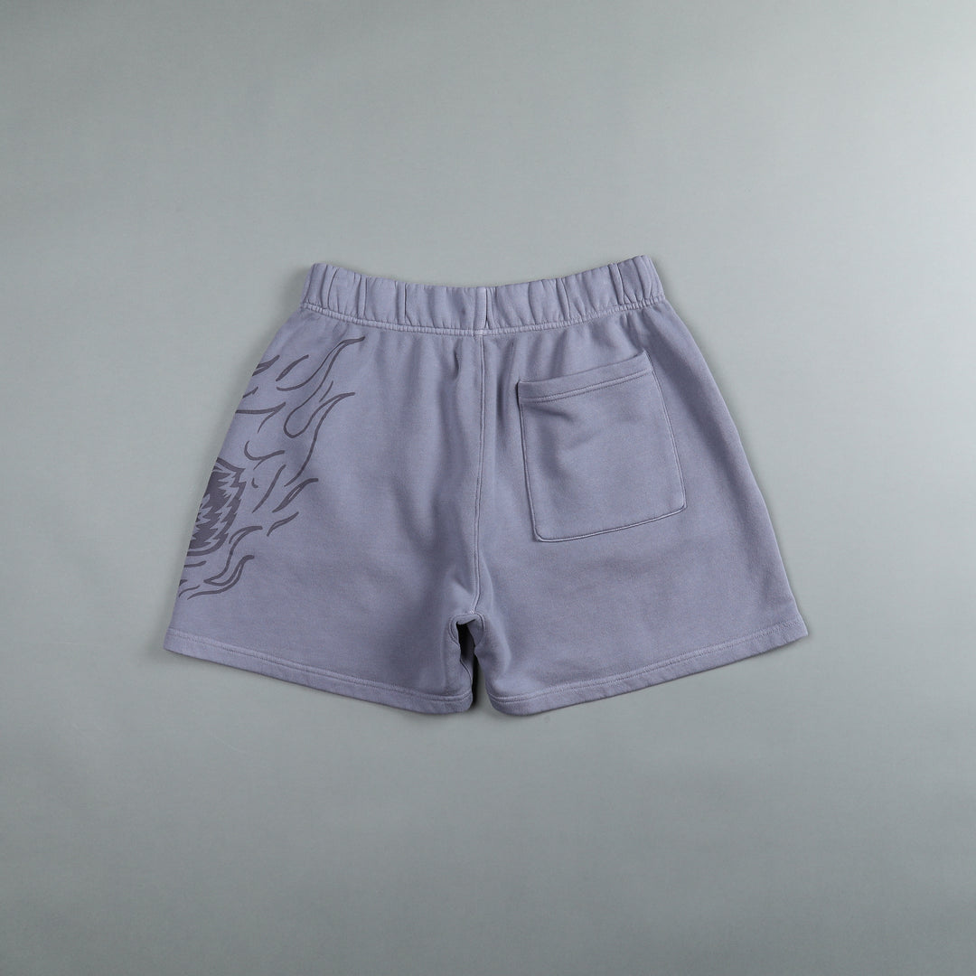 Fired Up Patch Liam Sweat Shorts in Norse Purple