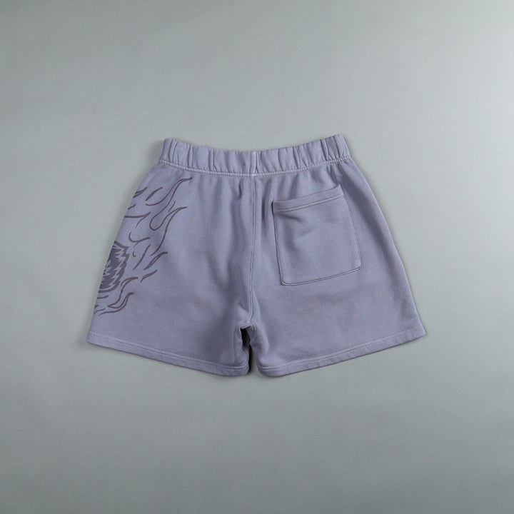 Fired Up Patch Liam Sweat Shorts in Norse Purple