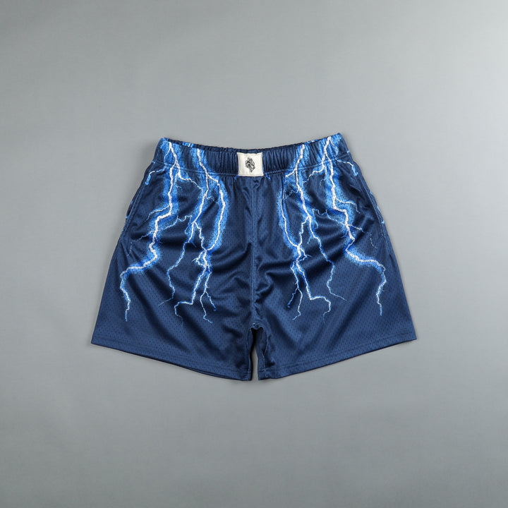 Above Us Patch Liam 5" Mesh Shorts in Norse Blue