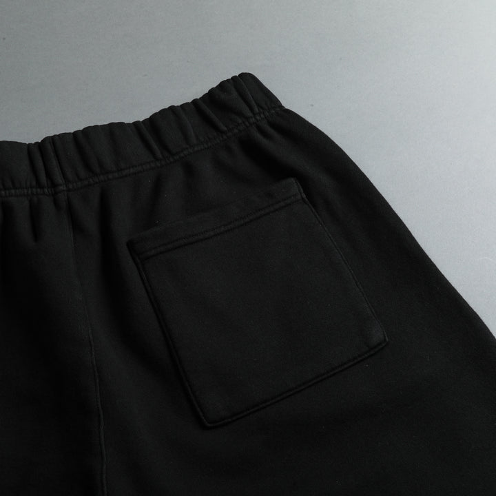Fired Up Patch Liam Sweat Shorts in Black