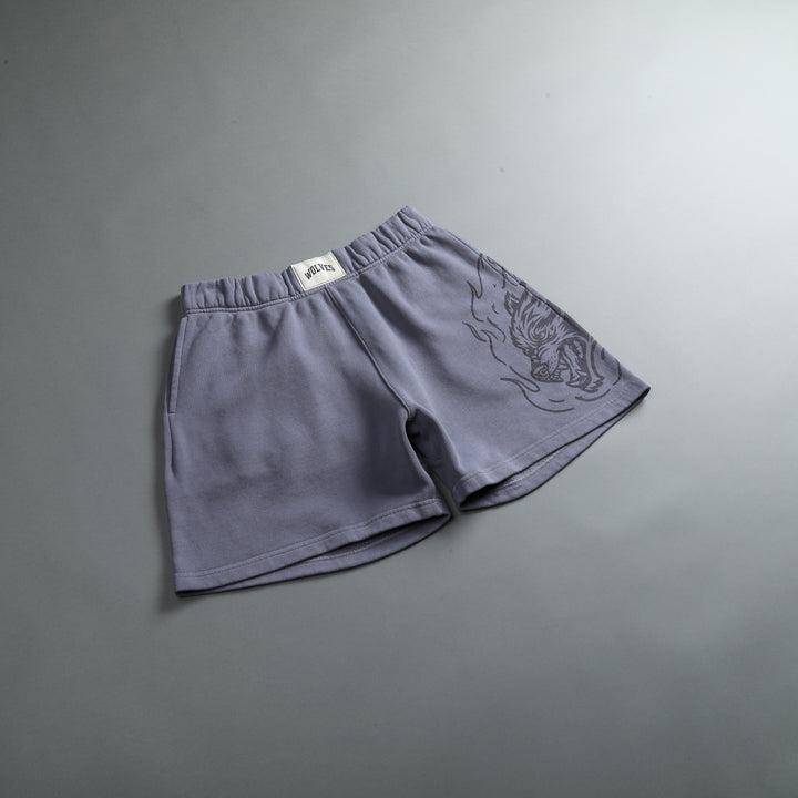 Fired Up Patch Liam Sweat Shorts in Norse Purple