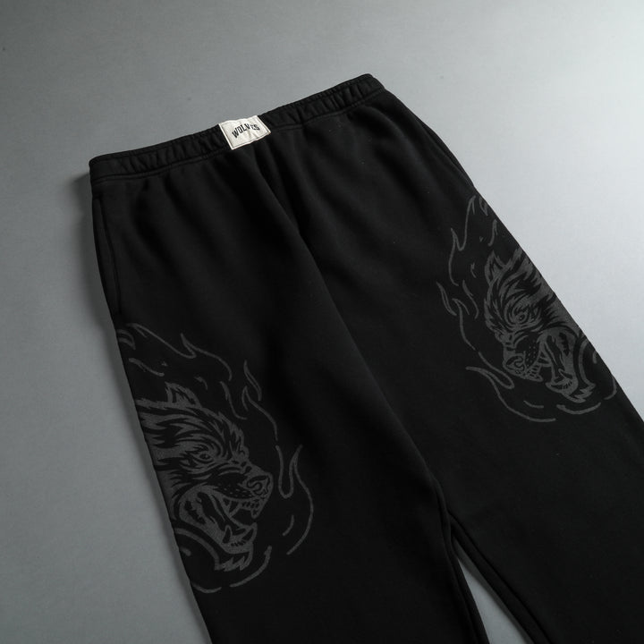 Fired Up Premium Post Lounge Sweats in Black