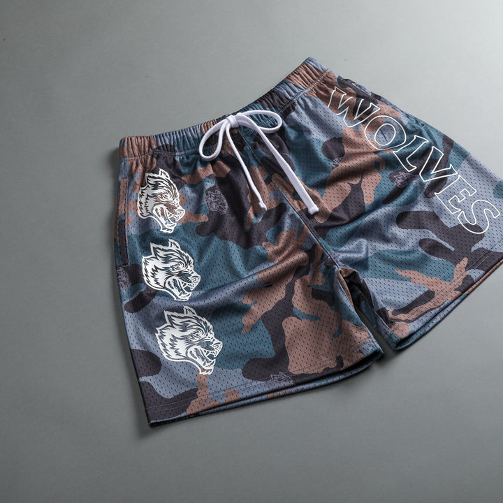 Try Us 5" Mesh Shorts in Norse Woodland Camo