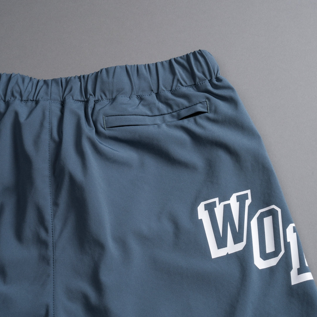 Stairs Compression Shorts in Blue Lagoon
