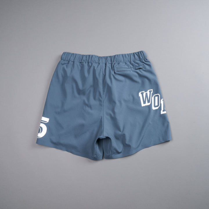 Stairs Compression Shorts in Blue Lagoon