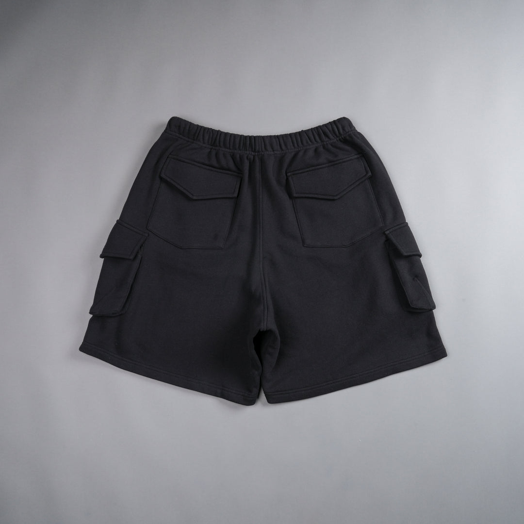 Remember Us Cornell Cargo Sweat Shorts in Black