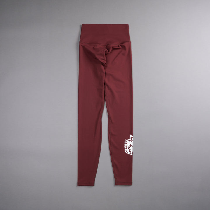 Western Wolf "Energy" Full Length Leggings in Oxblood