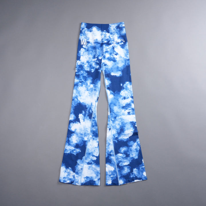 Our Stamp "Everson Seamless" Gracie Flare Scrunch Leggings in Blue Sky