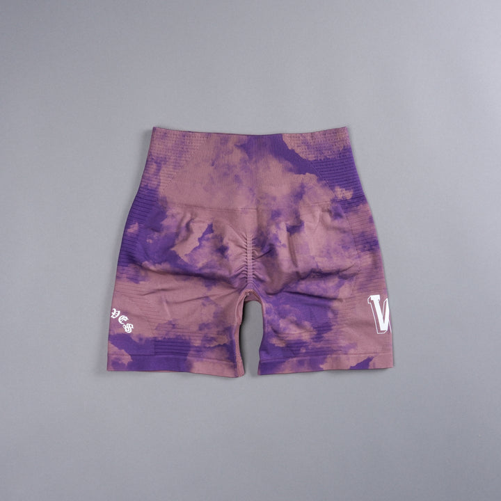 Our Stamp Everson Seamless "Valencourt" Shorts in Purple Sky