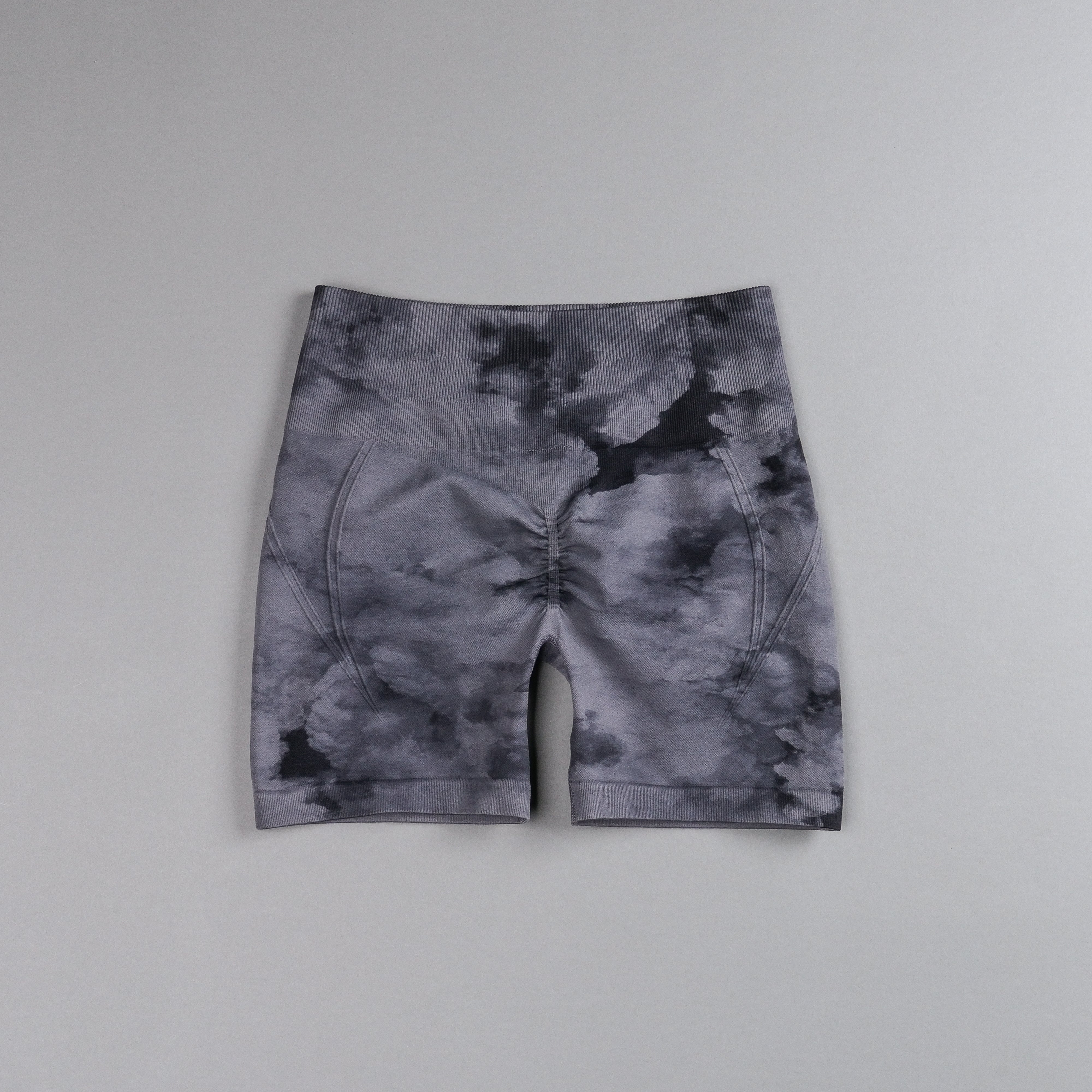 Loyalty Everson Seamless "Huxley" Shorts in Black Ghost Clouds
