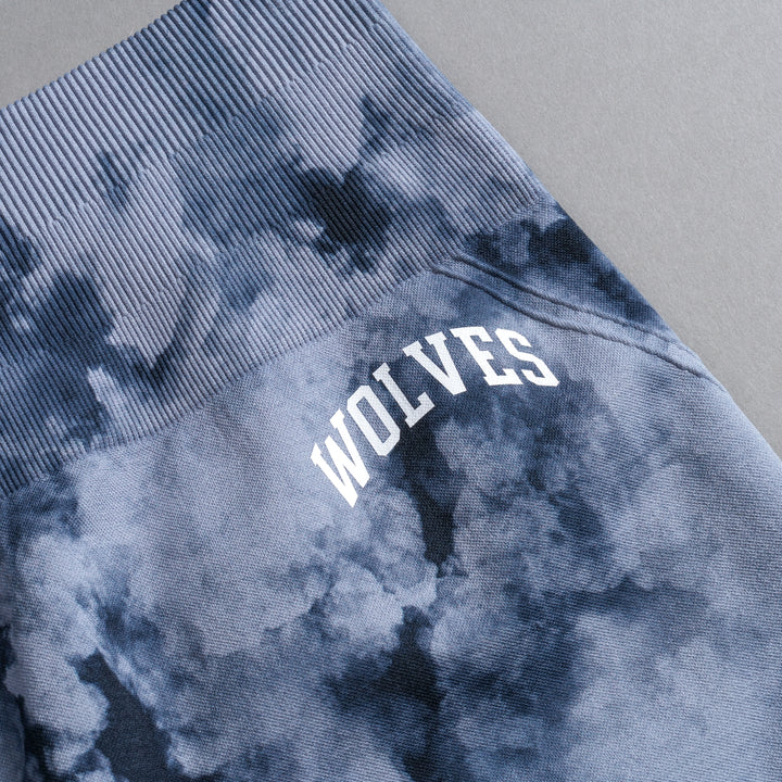 Loyalty Everson Seamless "Huxley" Shorts in Darc Blue Ghost Clouds