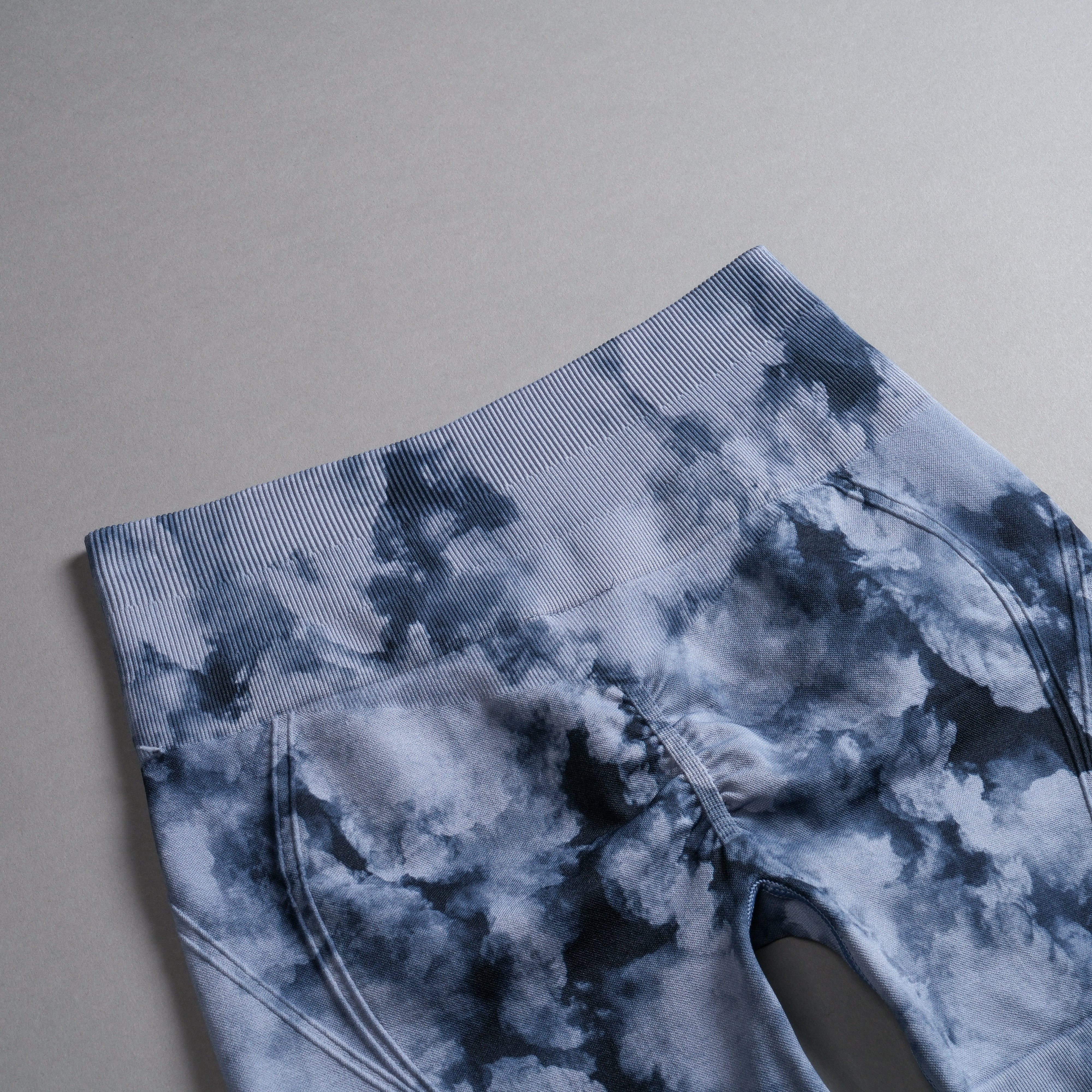 Loyalty Everson Seamless "Huxley" Shorts in Darc Blue Ghost Clouds