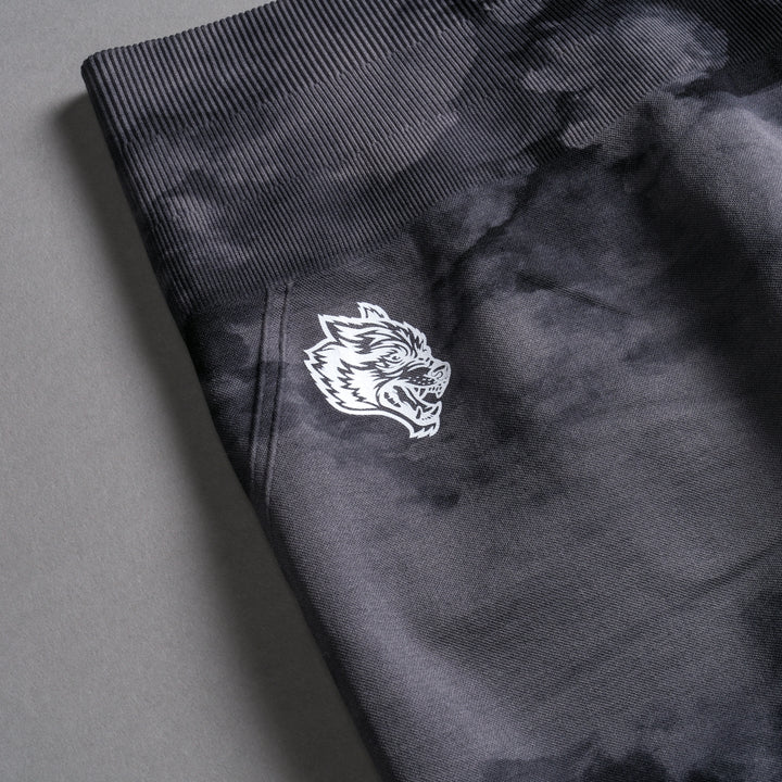 Loyalty Everson Seamless "Huxley" Shorts in Black Ghost Clouds
