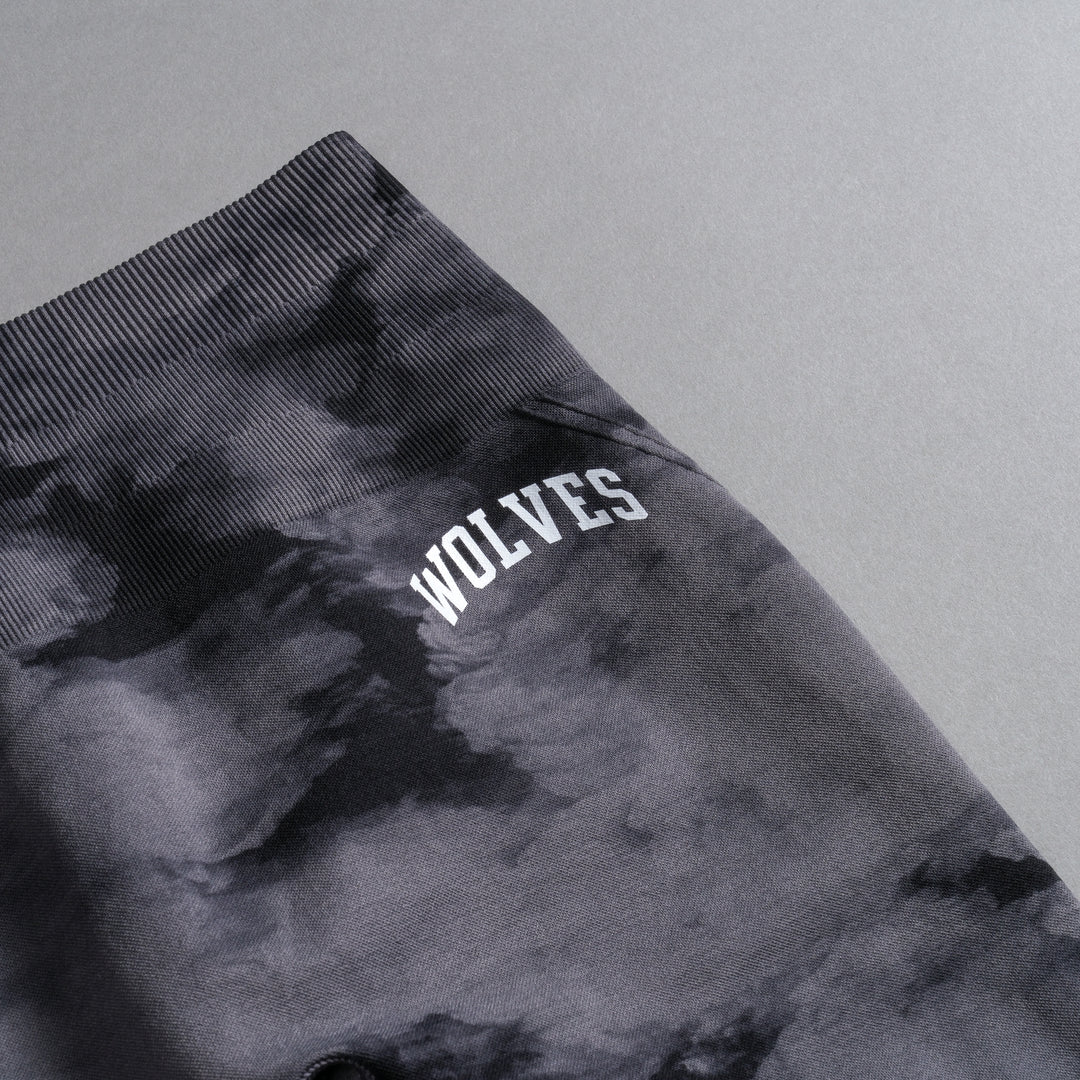 Loyalty Everson Seamless "Huxley" Shorts in Black Ghost Clouds