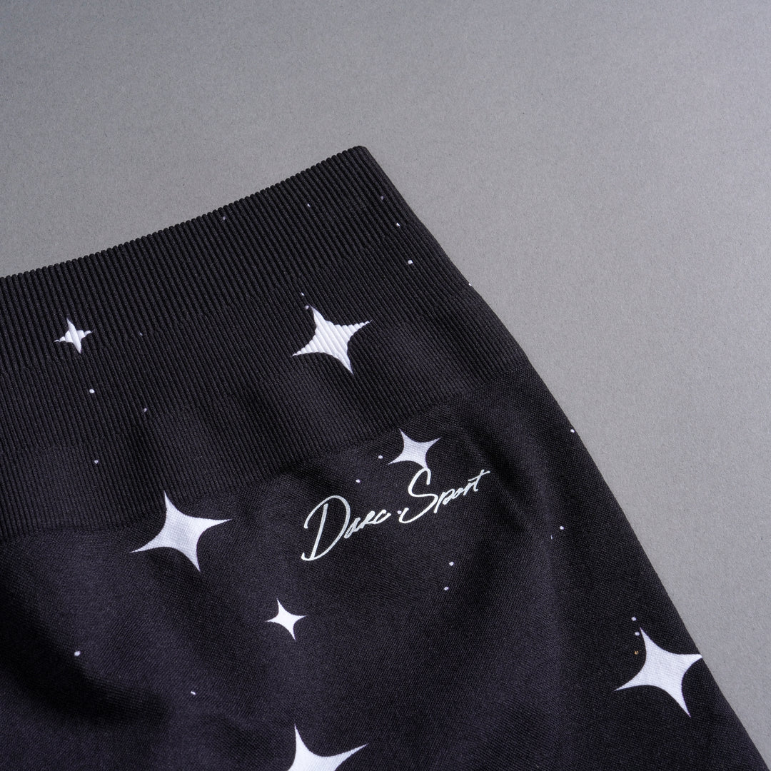 Darc Script Everson Seamless "Training" Shorts in Black/White Starry Night