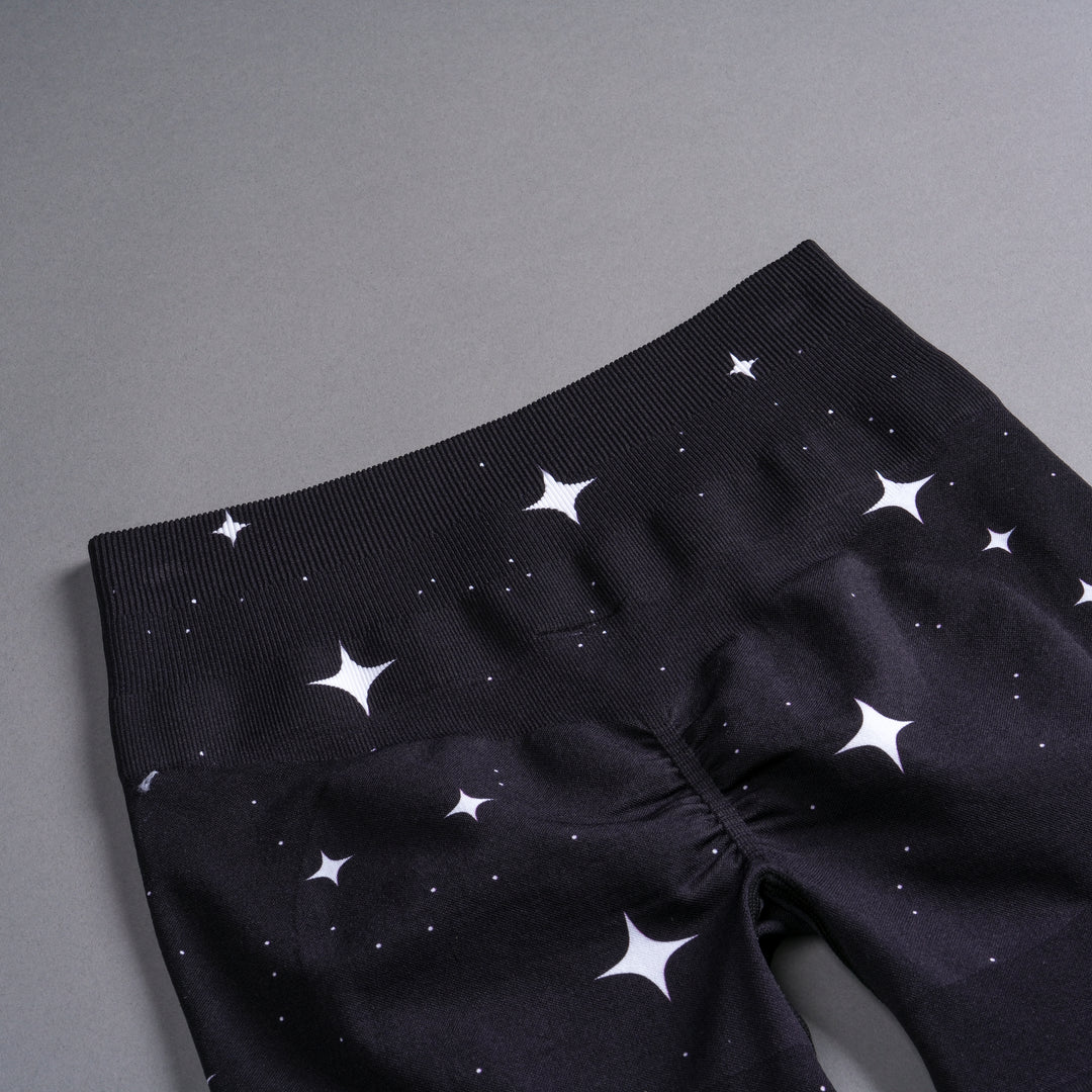 Darc Script Everson Seamless "Training" Shorts in Black/White Starry Night