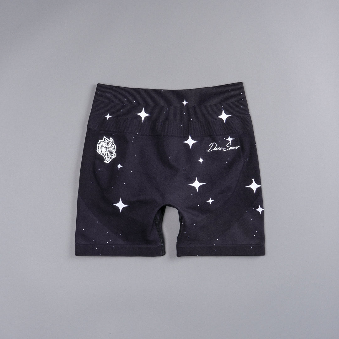 Darc Script Everson Seamless "Training" Shorts in Black/White Starry Night