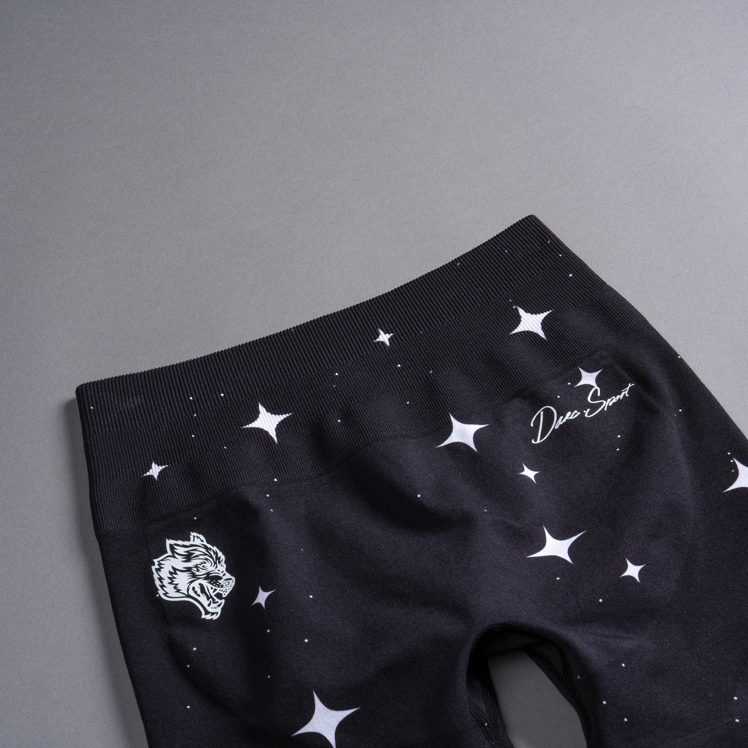 Darc Script Everson Seamless "Training" Shorts in Black/White Starry Night