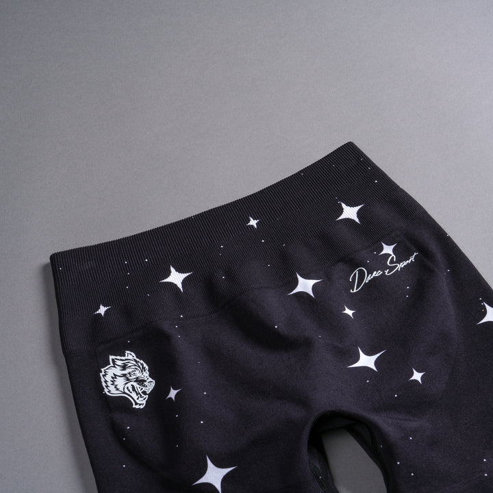 Darc Script Everson Seamless "Training" Shorts in Black/White Starry Night