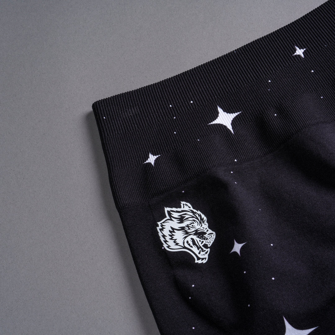 Darc Script Everson Seamless "Training" Shorts in Black/White Starry Night