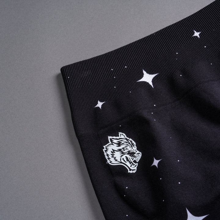 Darc Script Everson Seamless "Training" Shorts in Black/White Starry Night