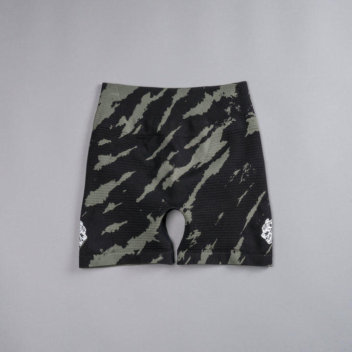 Wolves Forever Everson Seamless "Valencourt" Shorts in Pine Green/Black Native Camo