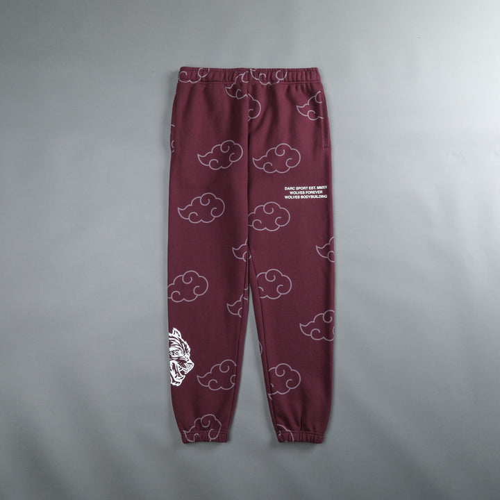 Float On She Post Lounge Sweats in Cherry Wine